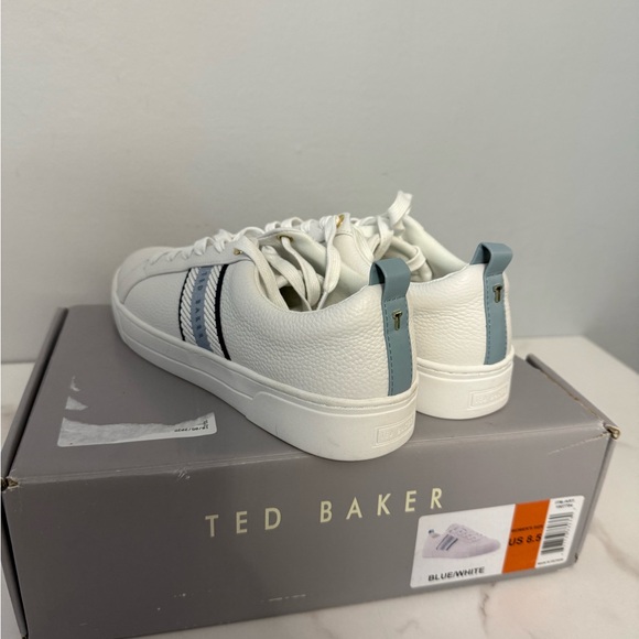 Ted Baker White Sneakers with Blue Accents - Picture 1 of 2